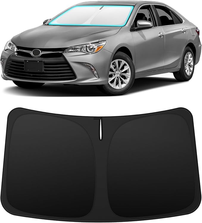 INSAUTO Custom Fit Windshield Sun Shade for Toyota Camry 2012-2017 | Foldable Front Window Sunshade Car Accessories, UV & Heat Reflector, Keeps Interior Cool, Includes Storage Bag by INSAUTO
