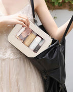 Clear American Mahjong Tile Bag, Travel Makeup Bag Cosmetic Organizer Case Waterproof Skincare Toiletry Bag with Zipper Portable Make Up Pouch Compact Car Organizer Bag for Essentials - Image 2