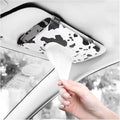 Cow Print Car Accessory for Women, Premium Tissues Holder, Car Napkins Box | Effortless Paper Refill, Chic Interior Decor, Cute Car Essentials for Women, Napkin Dispenser Fits SUV, Car & Truck by Carstuus