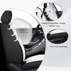 Fit for Toyota Corolla Cross Seat Covers 2022-2026,Premium Leather, 360° Full Protection, Thick Padding & Memory Foam, Waterproof & Stain-Resistant Car Seat Cover Front Set (2 Seat,Cream White) - Image 2