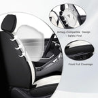 Fit for Toyota GR86 Seat Covers 2022-2026,Premium Leather, 360° Full Protection, Thick Padding & Memory Foam, Waterproof & Stain-Resistant Car Seat Cover Full Set (5 Seat,Cream White) - Image 2
