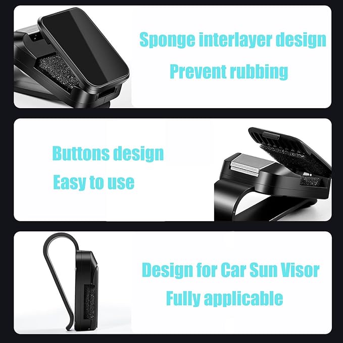 Car Sunglass Holder Compatible with Mercedes-Benz Series Interior Accessories, Eyeglass Holder for Car Sun Visor - Image 3