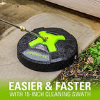 GreenWorks 5210902 15" Extension Included Surface Cleaner, Green - Image 3