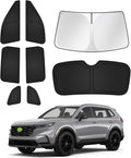 Canvcle Sunshades for Honda CRV 2023-2025 2026 CR-V Accessories Windshield Sun Shade Side Rear Window Shade Cover Sun Visor Shield Privacy Protection Keep Vehicle Cool Black 8PCS by Canvcle