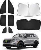 Canvcle Sunshades for Honda CRV 2023-2025 2026 CR-V Accessories Windshield Sun Shade Side Rear Window Shade Cover Sun Visor Shield Privacy Protection Keep Vehicle Cool Black 8PCS by Canvcle