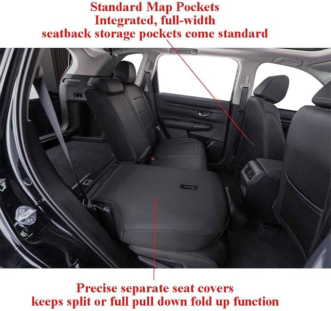 EKR Car Seat Covers for Honda HRV 2023-2027,Neoprene Full Set | Custom Fit for Honda HRV EX-L 2023-2027 Glove-Like Fit,Airbag Compatible,Easy Clean,Neoprene(Black) - Image 3