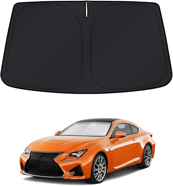 KUST Windshield Sun Shade for Lexus RC Coupe 2015-2020 2021 2022 2023 2024 2025 Window Accessories Sunshade Sun Visor Protector Foldable Block UV Rays by KUST