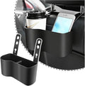 2 in 1 Car Seat Back Organizer with 3.2" Cup Holder,Multifunction Car Headrest Seat Back Organizer for Drink Food Tray,Universal Headrest Cup Holder for Most Cars Trucks SUVs by OFBAND