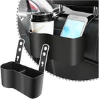 2 in 1 Car Seat Back Organizer with 3.2" Cup Holder,Multifunction Car Headrest Seat Back Organizer for Drink Food Tray,Universal Headrest Cup Holder for Most Cars Trucks SUVs by OFBAND