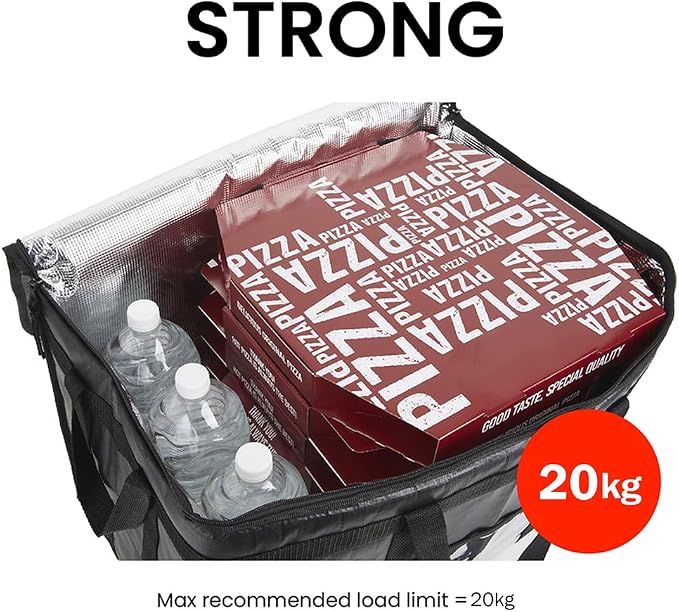 NZ home Insulated Food Bag, Portable Cooler Tote (3XL, Black, 10 Pack) | Large thermal bag, For cold & hot food, Soft sided cooler, Heavy duty carrier, Grocery shopping, Food delivery, Catering bag - Image 5