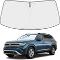Proadsy Custom Fit Car Windshield Sun Shade for 2018-2025 Volkswagen Atlas | 240T Heat Shield, Drops Temp 54°F, Blocks 99% UV, Prevents Dashboard Cracking, Summer Parking & Beach Trips, Easy Twist-Fold by Proadsy