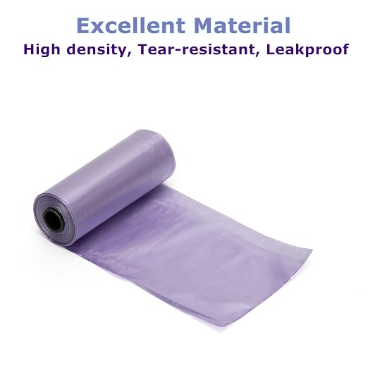 Ginsco 0.8 Gallons Disposable Trash Bags for Mini Car Trash Can, Portable Small Car Garbage Bags, Cars Accessories, Mini Trash Bags, Plastic Trash Bag for Cars/Home/Office (4 Rolls/60 Counts) Purple - Image 2