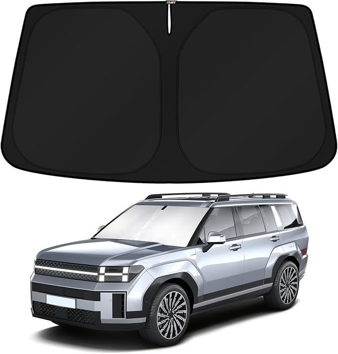 KUST Windshield Sun Shade for 2024 2025 2026 Hyundai Santa Fe Custom Fit Sunshade Accessories Window Sun Visor Protector Foldable Blocks Sun UV Rays by KUST