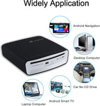 Portable Universal CD Player for Car with USB Port AUX Port,USB External CD Player for Vehicle,Laptop,Desktop,TV,Mac,Computer,for Android 4.4 and Above Navigation - Image 2