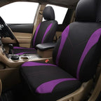 Flying Banner Car Seat Covers Front Seats Mesh Fabric Rear Bench Split Polyester Cover Easy Installation SUV CAR Woman Lady Femal (Front Set, Black Purple) - Image 4