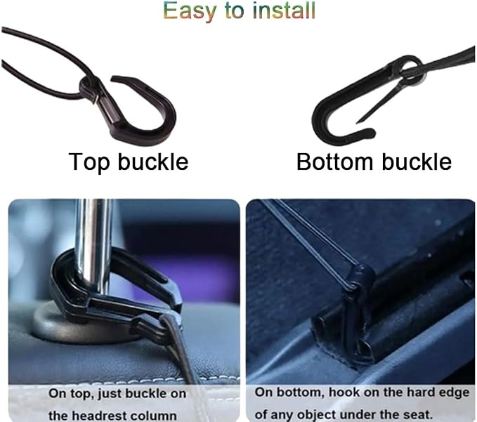 3-Layer Car Mesh Organizer, Dog and Kid Pet Barrier, Seat Back Net Bag Holder, Storage Organizer, Cargo Tissue Handbag Purse Holder, Driver Storage Netting Pouch - Image 3