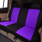 Flying Banner Car Seat Covers Front Seats Rear Bench Polyester car seat Protectors Easy installations Rear Bench Split Classic man Lady Truck (Full Set - Low Back - Combo Pack, Black Purple) - Image 6
