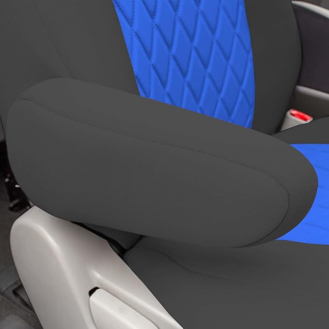 FH Group Custom Fit Car Seat Covers Specifically Made for 2011-2020 Toyota Sienna 7-8 Seater with Ultraflex Neoprene Water Resistant Automotive Seat Covers - Front Set Blue - Image 6