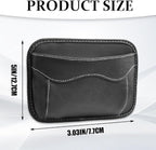Car Side Pocket Organizer, Car Seat Side Storage Pocket, Pen Phone Holder Tray Pouch Vehicle Seat Gap Filler, PU Leather Car Seat Side Pocket Organizer for Auto Door Window Console (Black) - Image 2