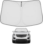 Proadsy Custom Fit 2017-2026 Cadillac XT5 Windshield Sun Shade, Blocks Heat | 240T Heat Shield, Drops Temp 54°F, Blocks 99% UV, Prevents Dashboard Cracking, Summer Parking & Beach Trips, Easy Twist-Fold by Proadsy