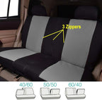 Flying Banner Car Seat Covers Front Seats Rear Bench Polyester car seat Protectors Easy installations Rear Bench Split Classic man Lady Truck (Full Set - Low Back, Black Gray) - Image 3