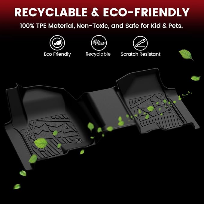 LASFIT Mats for Ford F150 2015-2026 Regular Cab, Carpet Floor, Bench Seat | Custom Fit All Weather Full Coverage Portector TPE Waterproof Truck Liners for Ford F150 Standard Cab-Easy Clean Anti-Slip - Image 7