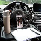 CYDZSW Car Steering Wheel Tray for Eating Food,Steering Wheels Desk Road Trip Essentials for Adults,Car Table Food Trays Organization,Cars Cool Interior Gadgets Accessories(Black) - Image 7