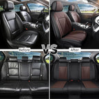 Car Seat Covers Full Set Custom Fit For Kia Sportage 2005-2026 ,Black&Brown | Premium Faux Leather, Waterproof, Anti-Slip, Airbag Compatible, Breathable, Car Seat Protectors, 2 Rows 5 Seats - Image 6
