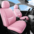 Front Seat Covers Custom Fit for Toyota RAV4 2001-2026, Pink | Lumbar Support, Luxury Faux Leather, Breathable, Anti-Slip, Airbag Compatible, Waterproof, Car Seat Protectors, 1 Row 2 Seats by Unknown