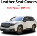 for Subaru Forester 2009-2026 Car Seat Covers, Front Pair, Red | Luxury Full Coverage Leather Seat Protectors, Waterproof Breathable, Non-Slip, Easy to Install, Airbag Compatible, All-Season - Image 4