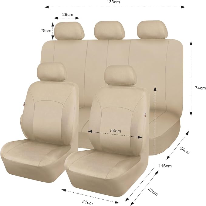 Flying Banner Car Seat Covers Front Seats Rear Bench Polyester car seat Protectors Easy installations Rear Bench Split Classic Man Lady Truck - Image 2