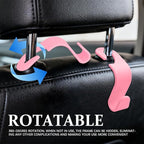 4PCS Car Seat Headrest Hooks, Purse Hook for Car | Car Headrest Hidden Hook, Car Interior Accessories Multi-Use Portable Headrest Organizer Holder for Purse Handbag Coats - Image 8