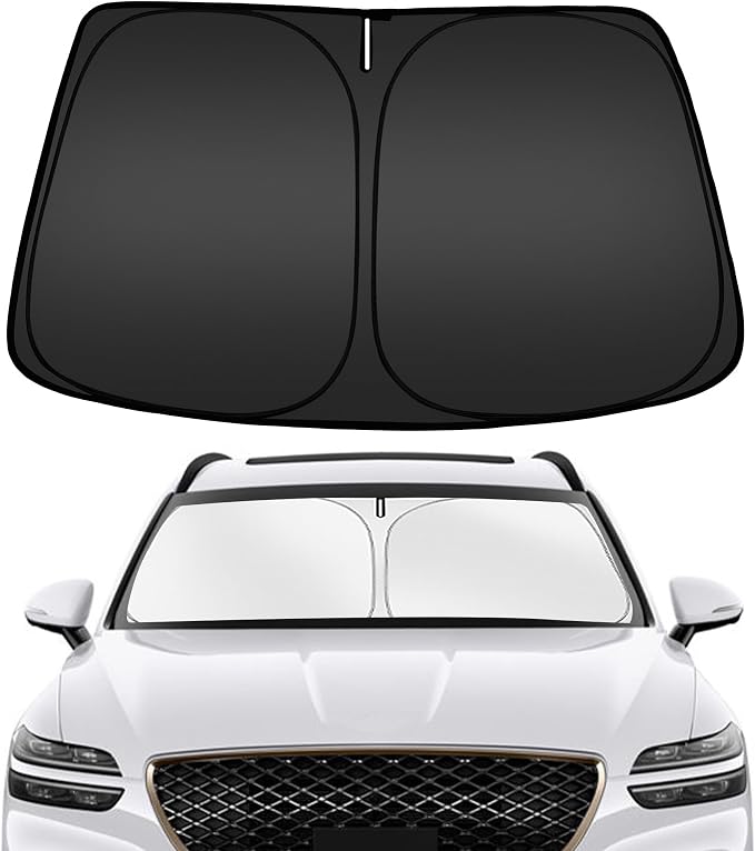 ARISMOTOR Windshield Sun Shade for Genesis GV70 2022-2025 2026 | Custom Fit, Foldable, Front Window Sunshade Sun Visor Protector, Block UV Rays, Keep Car Cooler by ARISMOTOR
