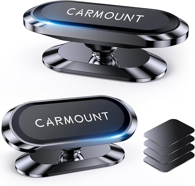 【2-Pack】 Magnetic Phone Holder for Car【Strong Magnets】 Carmount 2.0 Magnetic Phone Mount for Car【360°Rotation】 Car Mount for Cell Phone Holders for Your Car for All Smartphones & All Car Models by Phonecarmount