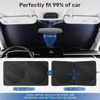 2026 Upgraded Zanch Windshield Sun Shade for Sedan, SUV, 59''x29'' | UV Protection & Heat Reduction, Light-Blocking, Heavy-Duty, Easy to Store&Setup, Keep Interiors Cool, Sun Shield for Parking - Image 5