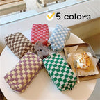 Checkered Makeup Bag for Purse, Small Travel Cosmetic Pouch,Coffee,2 Pack | Cute Zipper Makeup Organizer for Women, Travel Essentials, Toiletries, Makeup Brushes, Beauty Accessories&Bridesmaid Gifts - Image 6