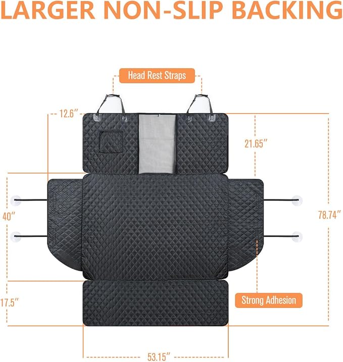 SUV Cargo Liner for Dogs, Trunk Cover with Mesh Window for Pet View | Waterproof Cargo Cover with Bumper/Side Flaps, Dog Seat Cover with Non-Slip Mat, Prevents Scratches, Pet Hair, Mud, and Dirt - Image 2