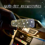 2PCS Bling Rhinestone Car Sun Visor Glasses Holders W/Anti-Scratch Sponge | Car Decoration for Women Girls,Ticket Card Clip Visor Organizer,Universal Rhinestone Auto Accessories - Image 5