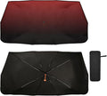 Red Black Car Sun Shade Windshield Car Umbrella Foldable Uv Ray Reflector Front Window Sun Shade Visor Shield Cover by Wudan