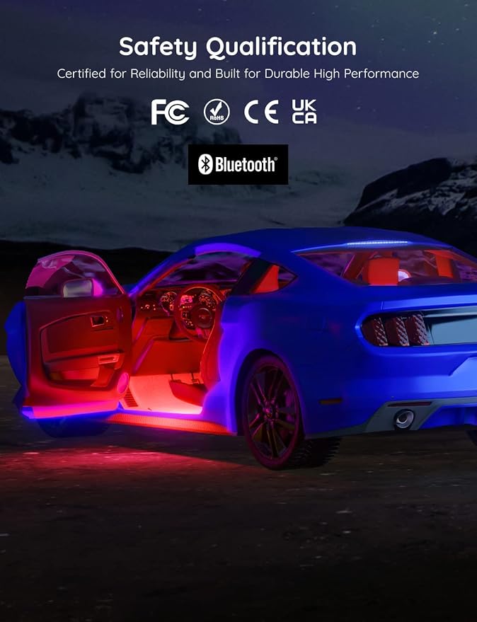Govee Car Lights, RGBIC, Smart Interior Car Lights, APP&Remote Control | 72 LED Lights, for Decor, DIY Mode and Multiple Scene Options, 2 Lines Design - Image 7