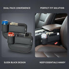2-Pack Car Seat Gap Filler Organizer with Cup Holder - Premium Leather - Universal Fit - Keeps Phone/Wallets/Keys/Cans Organized (Driver & Passenger Side) - Image 3