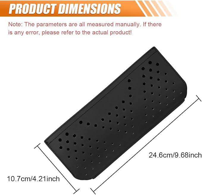 Car Seat Side Pocket Organizer, Multifunctional Mini Console Storage Bag for Phone, Keys, Sunglass, Wallet, PU Leather Tray Pouch Car Organizer Accessories for Seat, Door, Window, Console (Black) - Image 2