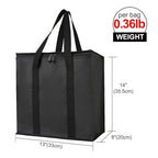 Bodaon 2-Pack Insulated Reusable Grocery Shopping Bags, Medium, Black, | Picnic Cooler Bag with Zippered Top Cold, Insulated Food Delivery Bag for Commercial Rideshare, Collapsible Tote Bags, Picnic - Image 2