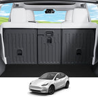 2nd Row Seatback Protector Compatible with Tesla Model Y 2020-2024 5 Seat Back Seat Cover All Weather Cargo Liner Model Y Accessories | Custom Fit Trunk Protection (3PCS Backrest Protector) - Image 8
