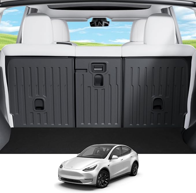 2nd Row Seatback Protector Compatible with Tesla Model Y 2020-2024 5 Seat Back Seat Cover All Weather Cargo Liner Model Y Accessories | Custom Fit Trunk Protection (3PCS Backrest Protector) - Image 8