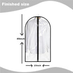 Garment Bags for Hanging Clothes, 45'' Suit Bag Cover for Storage and Travel, Dress Bags for Gowns Long (Clear) - Image 2