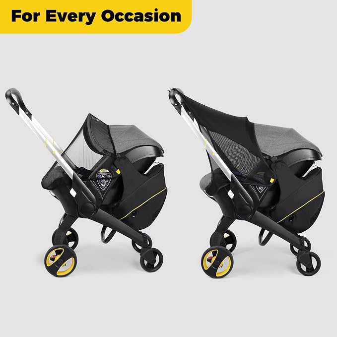 Storage Bag for Doona Infant Car Seat Stroller, Large Capacity Diaper Bag | Wearable Backpack, Stroller Organizer, Easy Access Zipper, Water-Repellent Lightweight Baby Spring Travel Essentials - Image 7