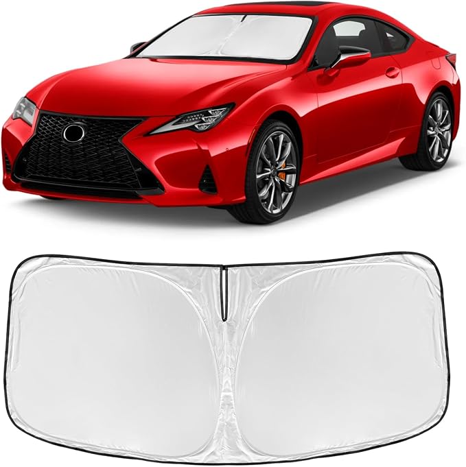 Windshield Sun Shade for Lexus RC 2021-2026 4 Layers | Car Sunshades Front Windows Shade Cover Custom Fit RC 250T Shade Blocks UV Rays Car Accessories by ZOIBVCARSUNSHADE