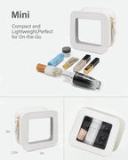 Small Clear Makeup Bag for Women, Mini Cosmetic Bag Portable Makeup Pouch Organizer with Zipper Waterproof Travel Cosmetic Case Cute Travel Toiletry Bag Car Organizer for Essentials - Image 4