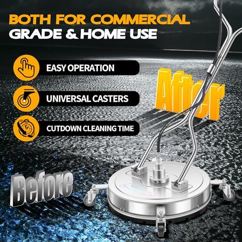 LidoDola 20'' Pressure Washer Surface Cleaner, Power Washer Accessory - Image 6